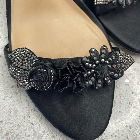 INC Size 9 International Concepts Elegant Black Embellished Women's Block Heels - Picture 5 of 10